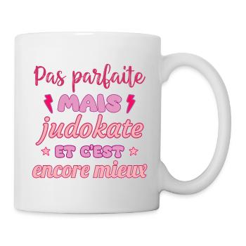 Pas parfaite mais judokate,judo,Judo,Judoka - Mug blanc - blanc - Droite