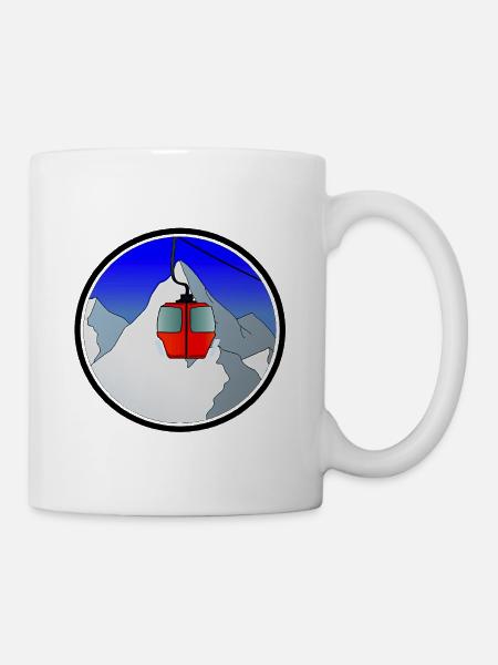 Télécabine ciel bleu - Mug blanc - blanc