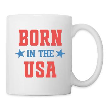 Né aux États-Unis - Mug blanc - blanc - Droite