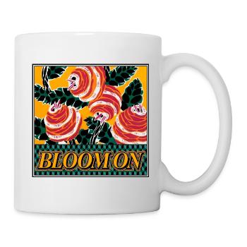 Bloom On - Déclaration florale rétro - Mug blanc - blanc - Droite
