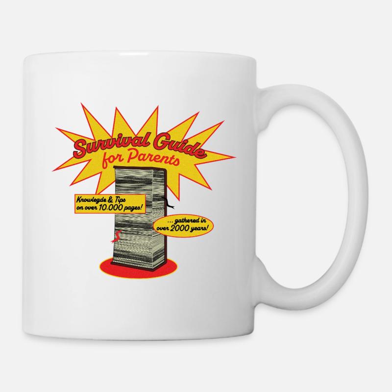 Survival Guide für Eltern - Retro Comic Style - Tasse - Weiß