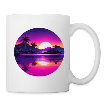 Plage de l’île Coucher de soleil Vacances d’été à la plage - Mug blanc - blanc - Droite