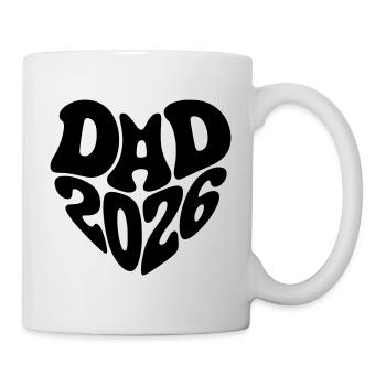 Dad 2026 Heart Shape Father Baby Heart Shape Dad 2026 - Mug - white - Right