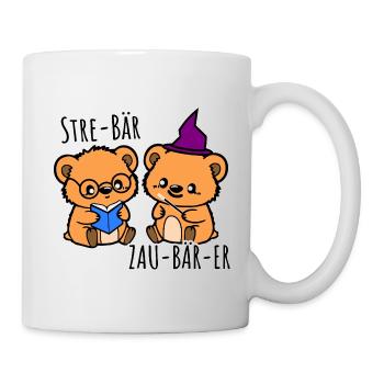 Cute best friends: StreBär and ZauBärer - Mug - white - Right
