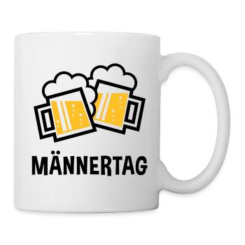 Männertag (Bier Prosit Bayrische Bierkrüge / 2C) - Tasse - Weiß - Rechts