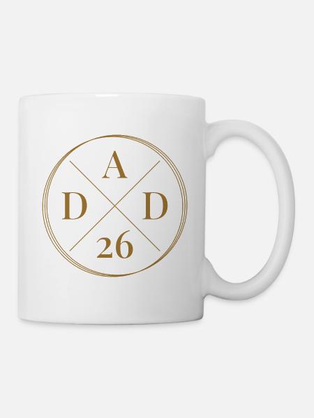 Dad 26 Baby Vater Vatertag Geschenk Papa 2026 - Tasse - Weiß