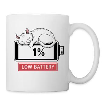 Chat Batterie faible Drôle Chat Sommeil Chat Amoureux - Mug blanc - blanc - Droite