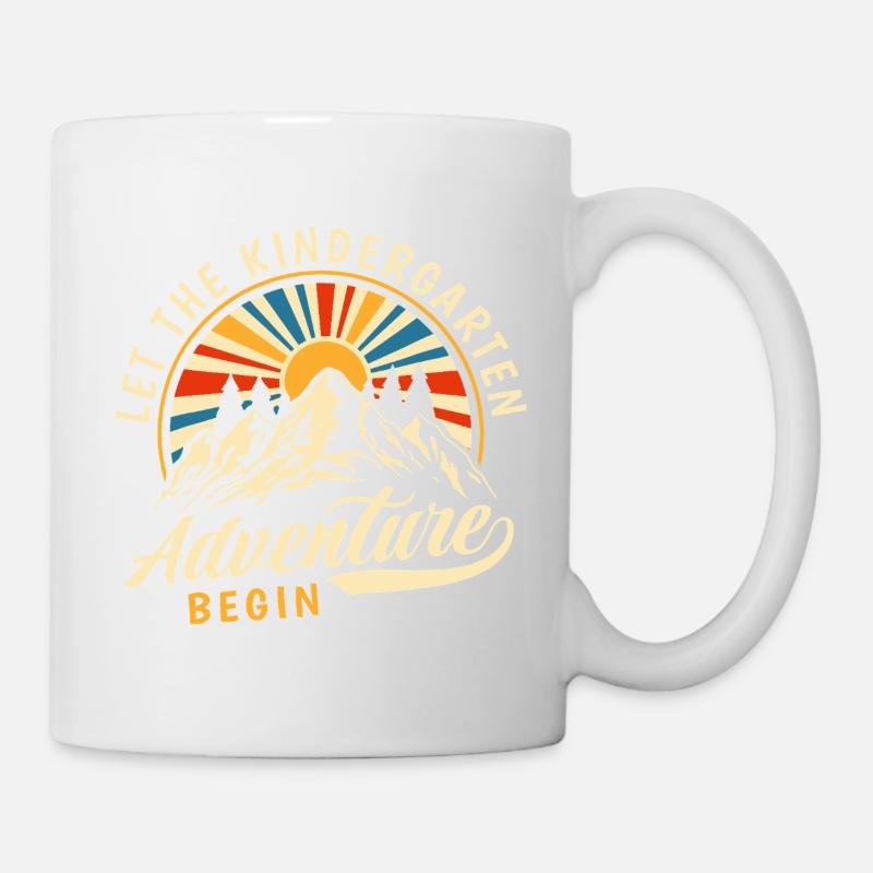 Mountains and Sunrise Adventure Design - Mug - white