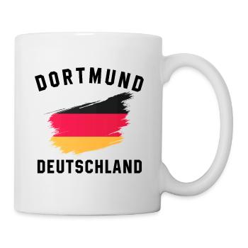Deutsche Flagge Künstlerischer Pinseleffekt - Tasse - Weiß - Rechts