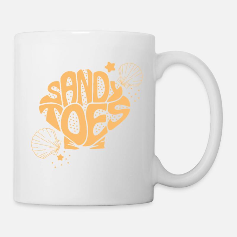 Typographie de coquille d’orteils de sable - Mug blanc - blanc