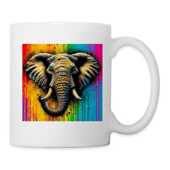 Elefant - Tasse - Weiß - Rechts