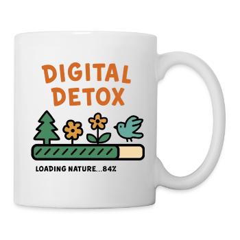 Digital Detox Nature Illustration - Tasse - Weiß - Rechts