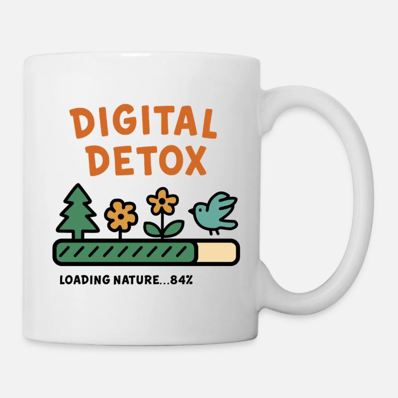 Détox numérique Nature Illustration - Mug blanc - blanc