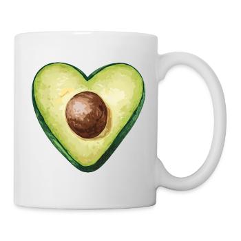 Avocado Herz Essensliebhaber - Tasse - Weiß - Rechts
