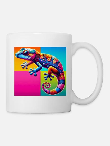 Gecko - Tasse - Weiß