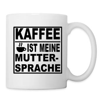 T-shirt café langue maternelle - Mug blanc - blanc - Droite