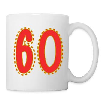 Birthday Design Numbers 60 - Mug - white - Right