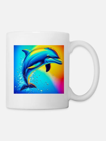 Delfin - Tasse - Weiß