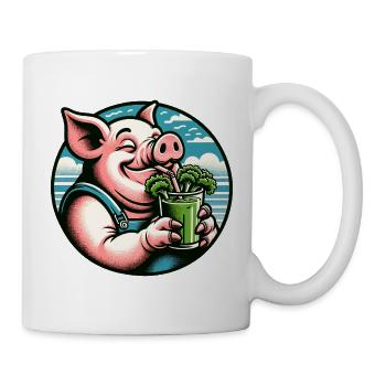 Piggy Loves Green Juice - Mug - white - Right