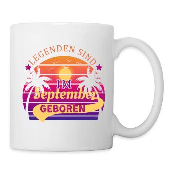 Les légendes naissent en septembre-anniversaire - Mug blanc - blanc - Droite