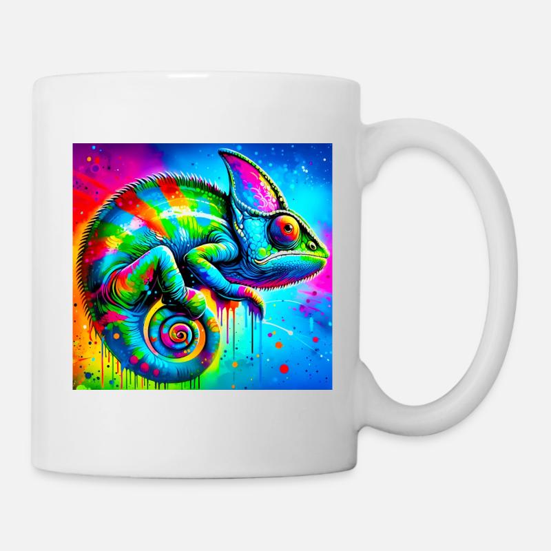 caméléon - Mug blanc - blanc