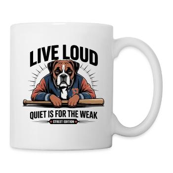 Édition Street Live Loud Bulldog - Mug blanc - blanc - Droite