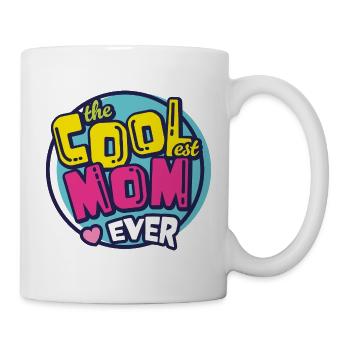 Best Coolest Mom Ever Retro Bold Design - Mug - white - Right