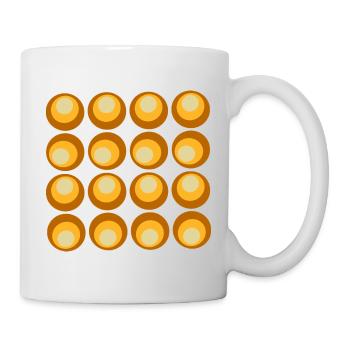 70s flower pattern retro hippie flowers power - Mug - white - Right