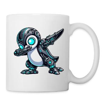 Cool Cartoon Penguin Robot Astronaut Mech Dab - Mug - white - Right