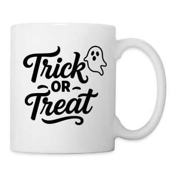 Trick or Treat mit Gespenst - Tasse - Weiß - Rechts