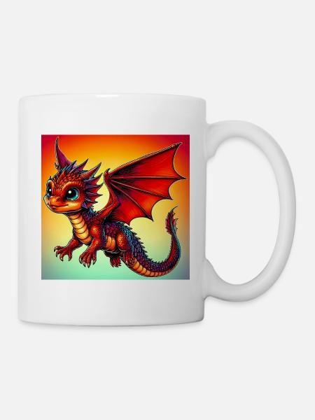 Drache - Tasse - Weiß