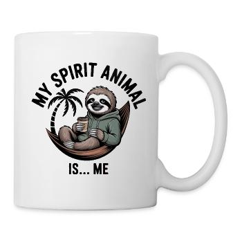 Mein Geisttier ist mein Faultier - Tasse - Weiß - Rechts