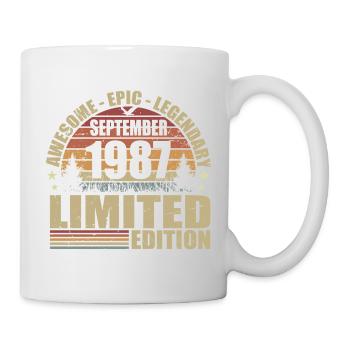 1987 septembre 1987 Anniversaire septembre 1987 - Mug blanc - blanc - Droite