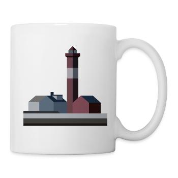 Stilisierter Seestern-Leuchtturm - Tasse - Weiß - Rechts