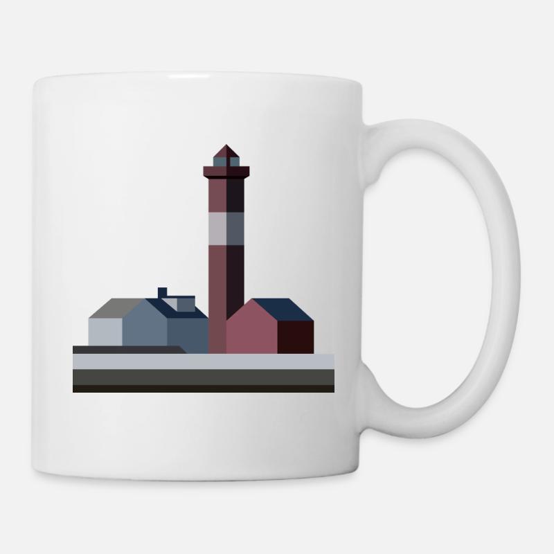 Stylized Starfish Lighthouse - Mug - white