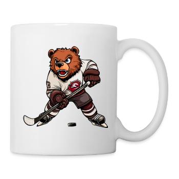 Bär Eishockeyspieler - Mug - white - Right