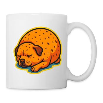 Süßer schlafender Hund, Kartoffelform, Liebeshunde - Tasse - Weiß - Rechts
