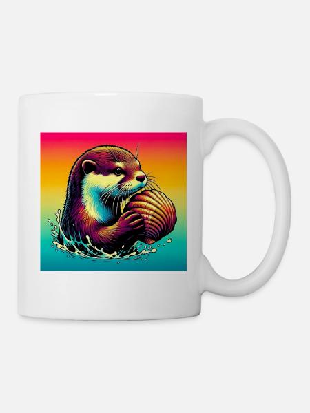 loutre - Mug blanc - blanc