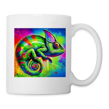 Chamäleon - Tasse - Weiß - Rechts