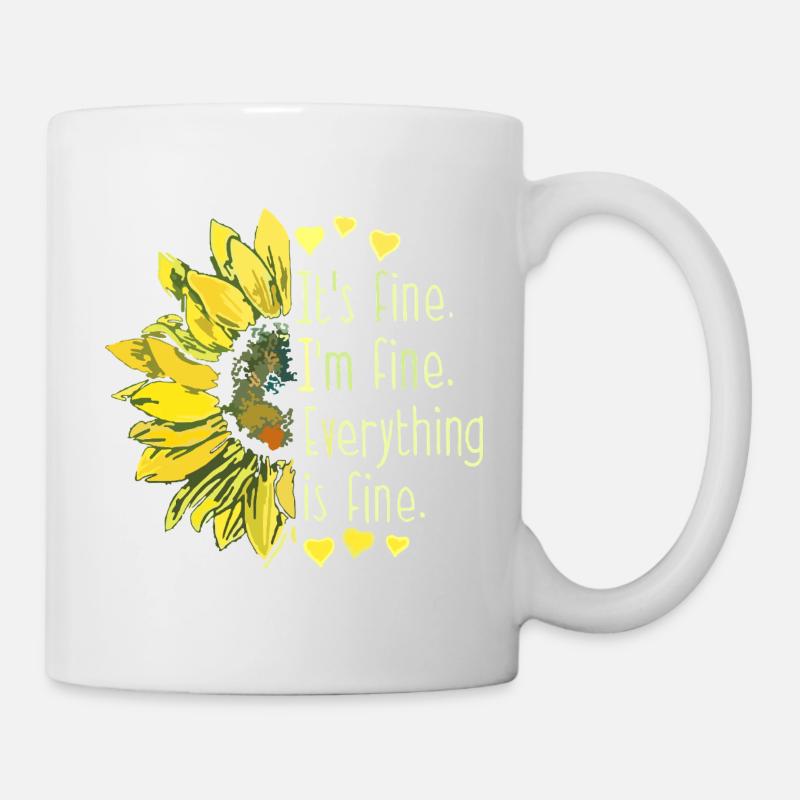 Sunflower Fine Mantra Tee - Mug - white