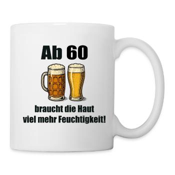 Plus d'humidité à partir de 60 °C – Humour sur la bière - Mug blanc - blanc - Droite