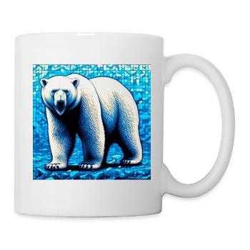 ours blanc - Mug blanc - blanc - Droite