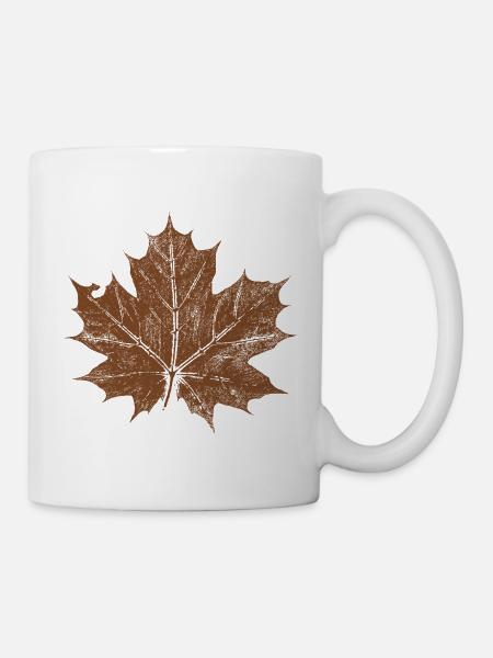 Ahornblatt  - Tasse - Weiß