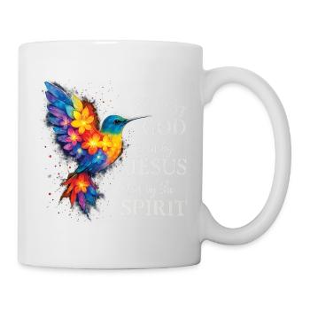 Geliebt von Jesus Christian Floral Kolibri - Tasse - Weiß - Rechts