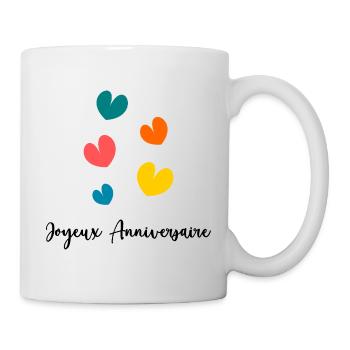 HEART. HAPPY BIRTHDAY. HAPPY BIRTHDAY - Mug - white - Right