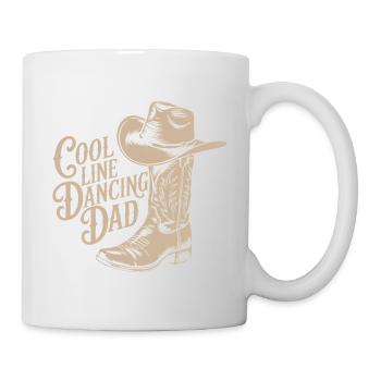Line dancing dad cowboy hat style decoration - Mug - white - Right