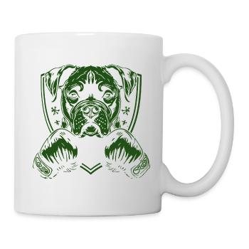 chien boxer- - Mug blanc - blanc - Droite