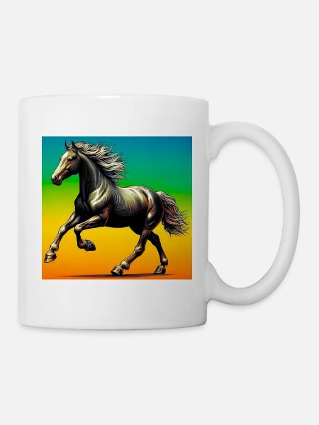 Pferd - Tasse - Weiß
