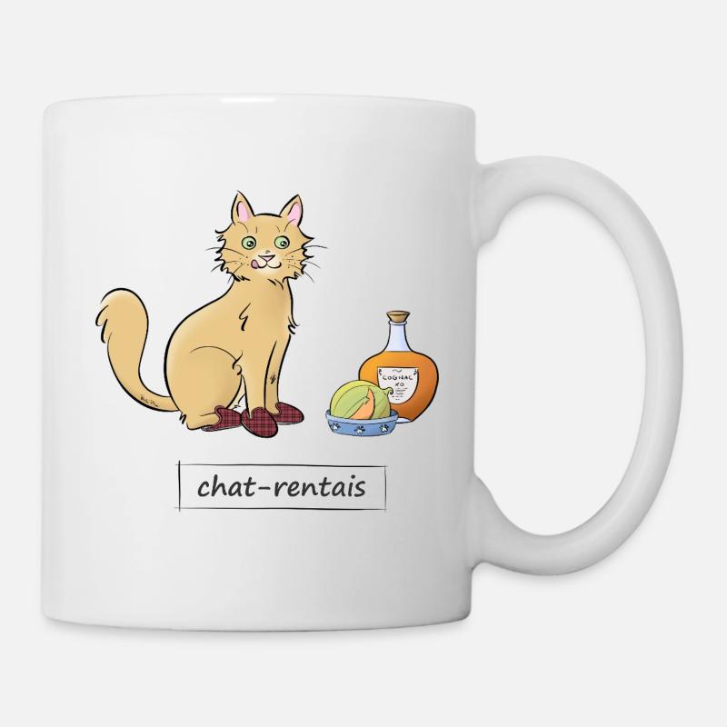 Chat-rentais - Mug - white