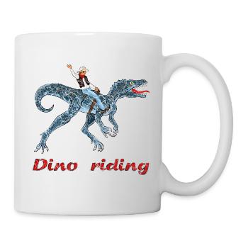 Illustration de l’aventurier Dino Rider - Mug blanc - blanc - Droite